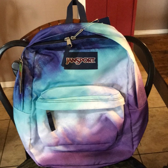 Jansport Handbags - Jansport purple teal & white ombre backpack